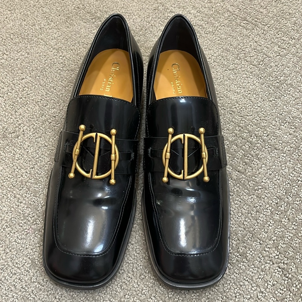 Dior Direction Shiny Calfskin Shoes Size 38 D